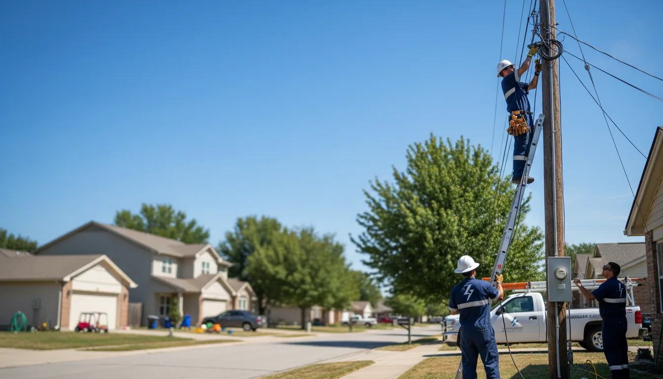 Residential electrician providing installation services in Parkman, WY